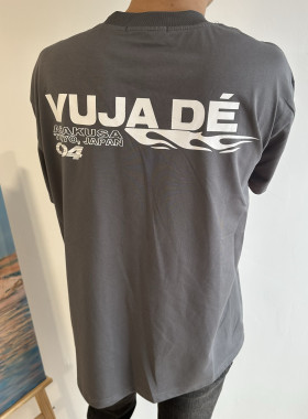 自主vd004火焰短袖字母印花vujade休闲简约宽松男女款cleanfit风