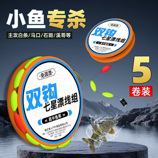 雙鉤七星漂釣組成品免調(diào)漂套裝 傳統(tǒng)釣野釣溪流釣小物專用 金袖 正品