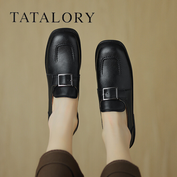 TATALORY女鞋新款百搭小皮鞋