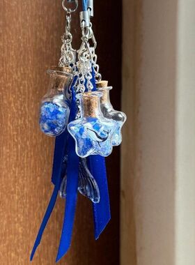 手机壳许愿瓶ccd女挂件diy挂饰蓝色周边鱼色相机卡册尾巴应援周深