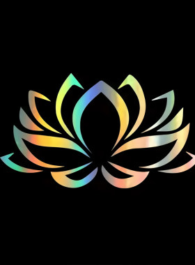 莲花的绽放祝福到来个性创意贴纸