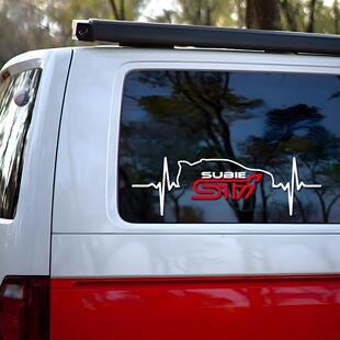 STI音律跳动SUV个性 饰贴 创意车贴划痕遮挡电动摩托车贴纸车身装