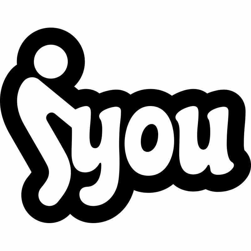 汽车车身贴纸iyou创意个性字母卡通抖音搞笑网红趣味防水反光车贴