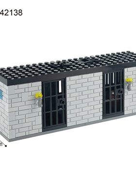 42139豪华监狱牢房黑屋建筑厕所儿童小颗粒积木玩具跨境