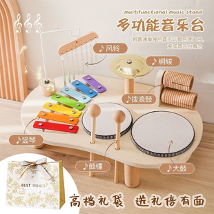 ins北欧早教益智多功能音乐台便携式儿童手眼协调敲琴音乐台玩具