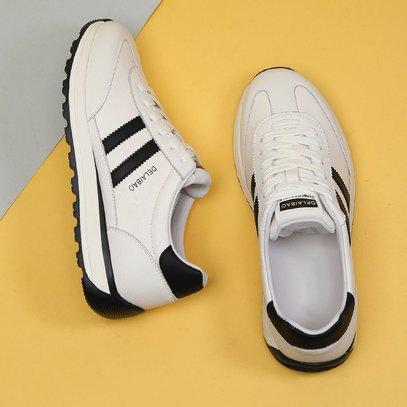 2025新款真皮运动休闲鞋男潮流