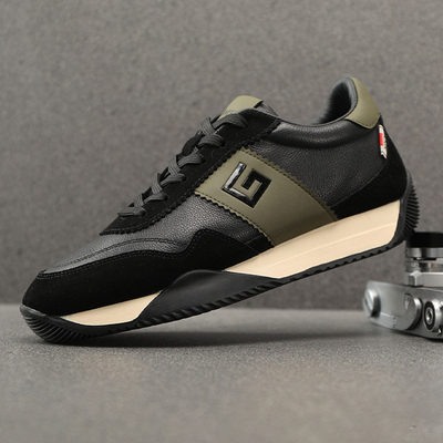 真皮运动阿甘鞋男2025秋冬新款