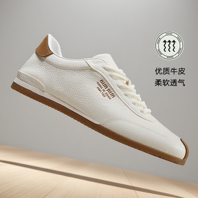 男鞋秋季2025新款薄底德训鞋真皮