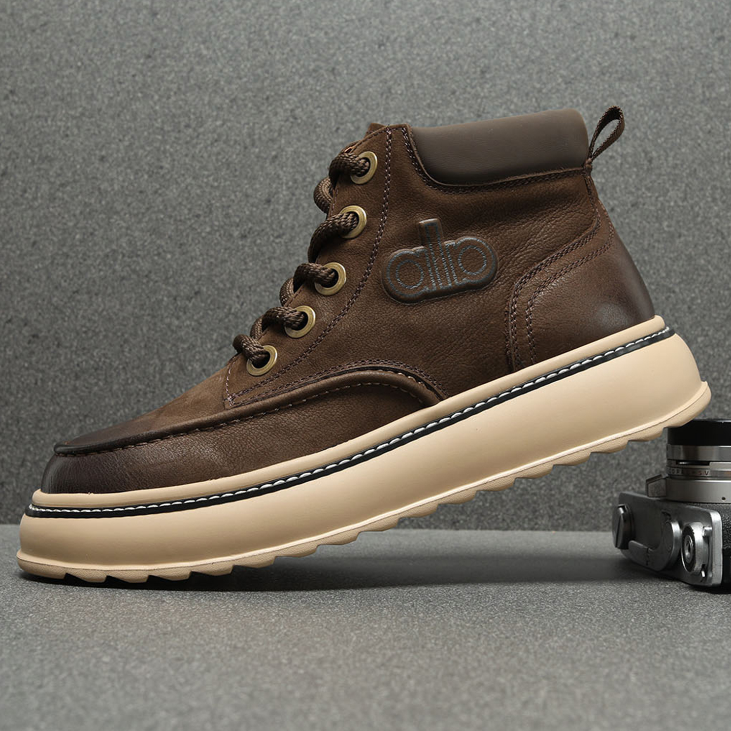 头层牛皮马丁靴男款2025新款厚底