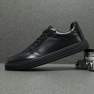 男鞋2025新款冬季真皮休闲鞋男潮流韩版简约百搭平底低帮板鞋男款