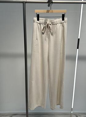 艾诺丝2025年秋冬季新款时尚百搭松紧腰直筒休闲裤女长裤AR313008