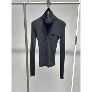 艾诺丝2025年秋冬新款修身绵羊毛针织衫女打底衫上衣AR804111