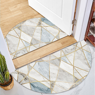 北欧简约半圆进门地垫家用入户门口脚踏垫门厅垫门前地毯防滑垫子