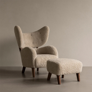 丹麦进口 Own沙发休闲椅实木靠背椅子客厅脚凳卧室 Menu Audo