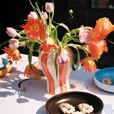 丹麦 HAY Sobremesa 花瓶彩色条纹花瓶客厅简约北欧容器