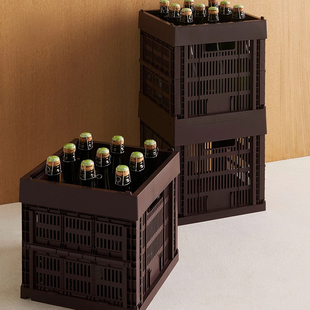 HAY 丹麦进口 Colour Crate 方形桌面收纳盒可折叠收纳篮