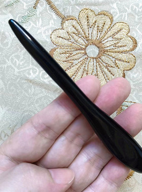 十多年老店短款牛角发簪精致发饰男女盘头发简洁典雅民族风非羊角