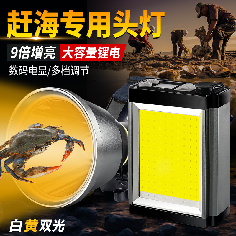 赶海专用锂电头灯防水图片