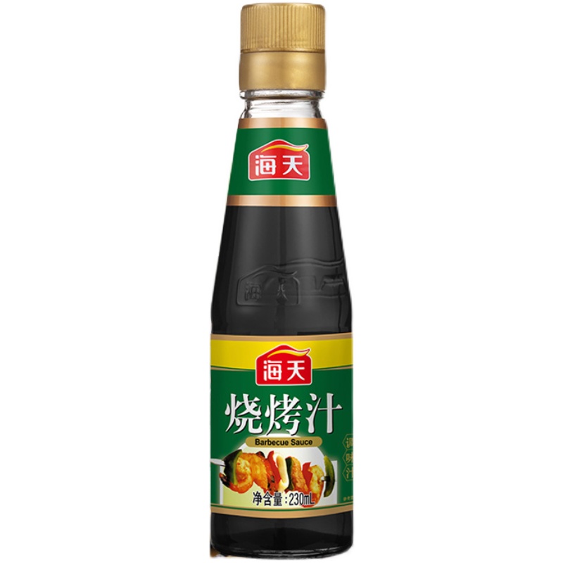 海天烧烤汁230ml*1瓶烤肉牛排叉烧腌料酱油调料鸡翅烧烤bbq调味料