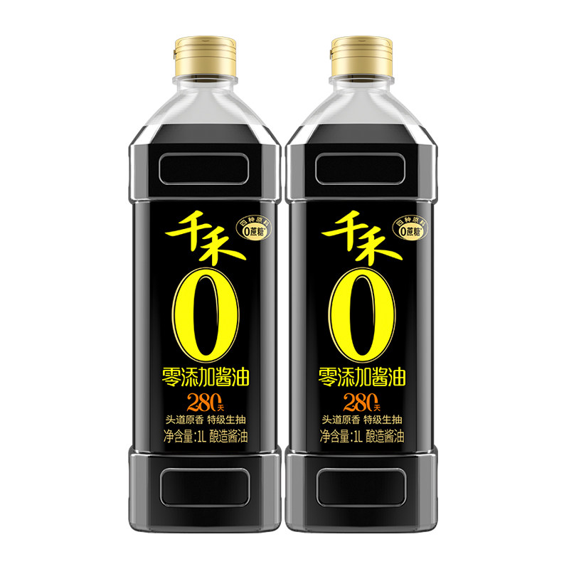 千禾零添加酱油特级生抽头道原香