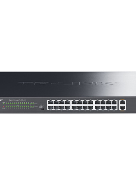 普联TP-LINK TL-SL2226MP 26口千兆上联云管理PoE交换机企业办公商用高速稳定网线分线器分流器PoE供电器