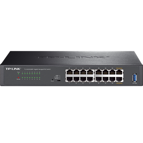 普联TP-LINK16口千兆PoE交换机