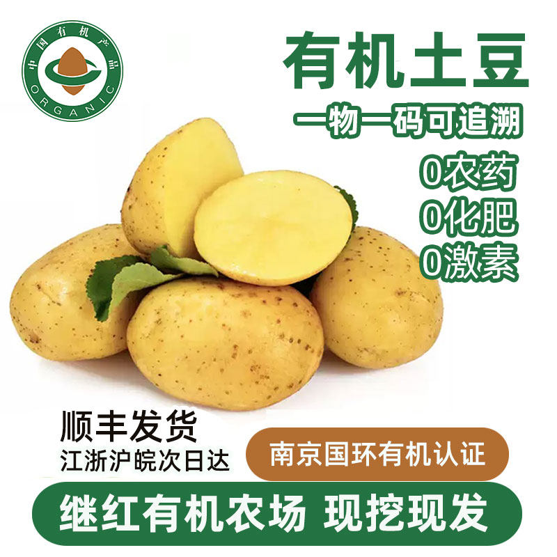 继红有机农场有机黄心土豆马铃薯新鲜蔬菜现采现发洋芋宝宝辅食