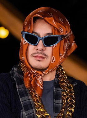 沈腾同款说唱墨镜男赛博朋克太阳眼镜多巴胺嘻哈rapper现在就出发