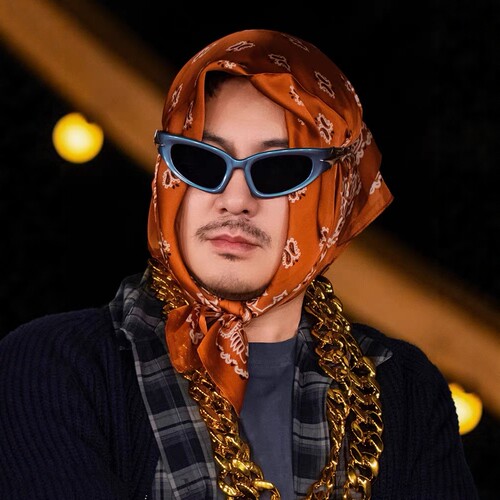 沈腾同款说唱墨镜男赛博朋克太阳眼镜多巴胺嘻哈rapper现在就出发