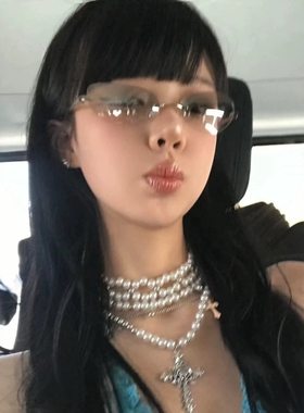 欧美风猫眼墨镜女个性水银灰色小框Y2K辣妹防紫外线近视太阳眼镜