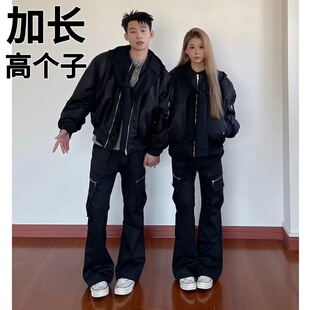 秋季加长裤子男生高个子工装裤大码修身休闲裤男裤190cm长裤185