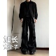 阔腿工装 子男春季 高级感弯刀西裤 休闲裤 185 高个子加长版 长裤 裤