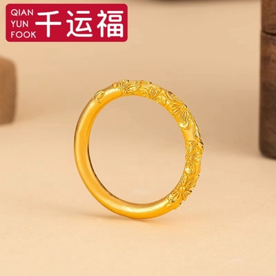 千运福足金999樱花古法黄金按克