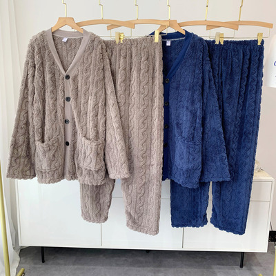 冬天190高个子睡衣男加长版加绒