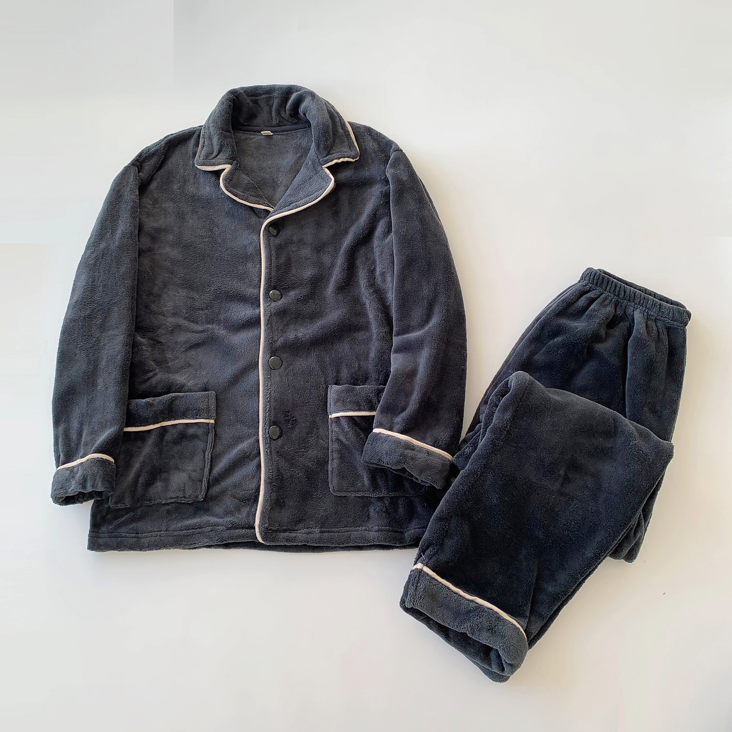 190cm男高个子睡衣加长版加绒加厚休闲家居服宽松大胖高个送爸爸