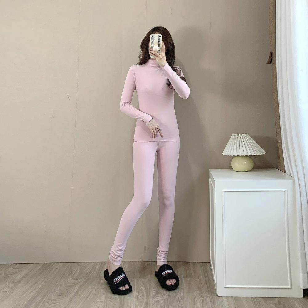 胖高个子女生175打底保暖套装