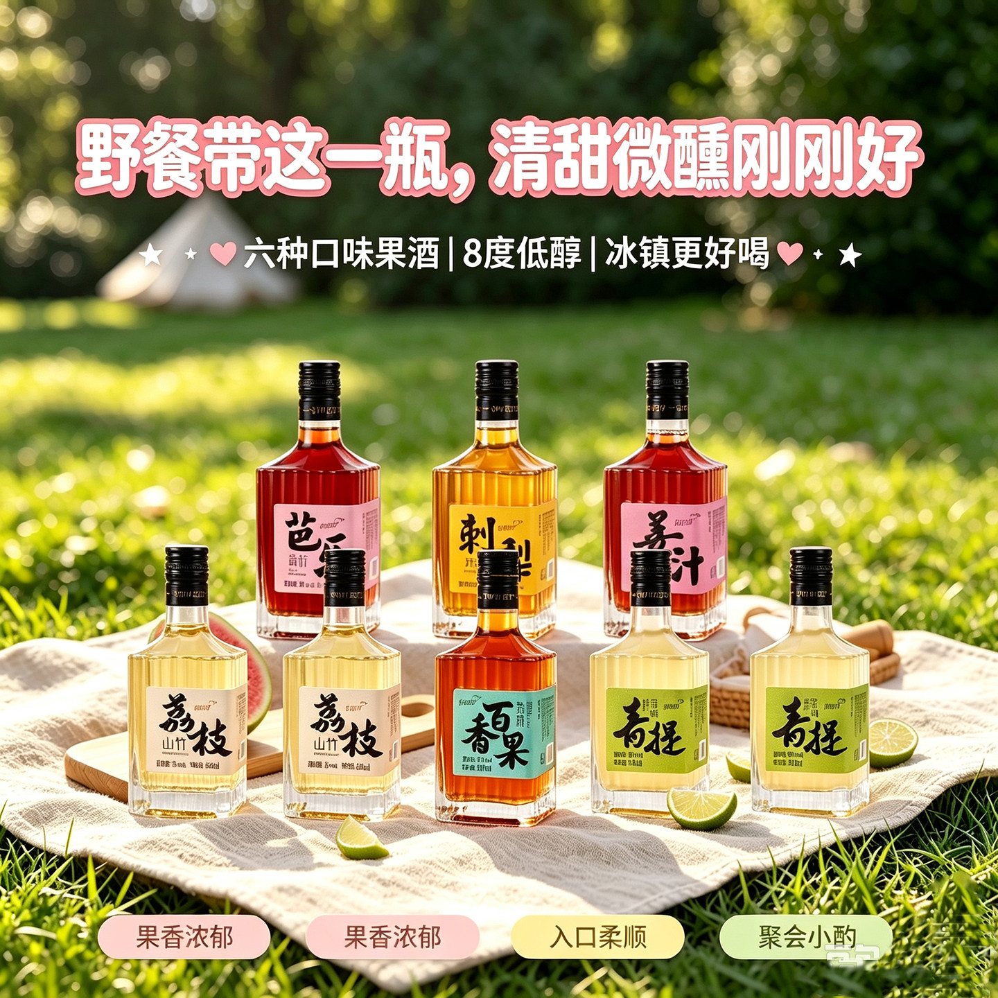 黄氏酒厂有你时花果酒350ml瓶装