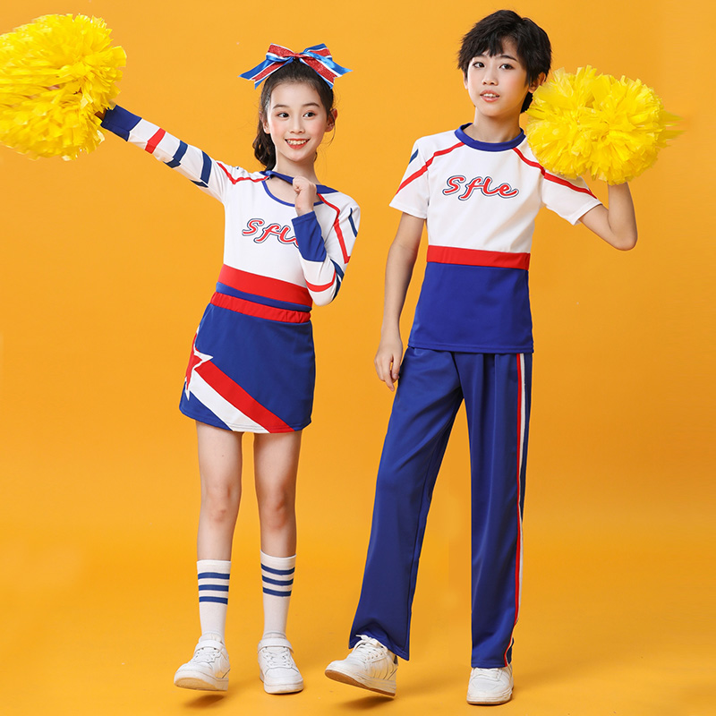 儿童啦啦操服装拉拉队服男女团体健美操比赛演出服成人学生运动会