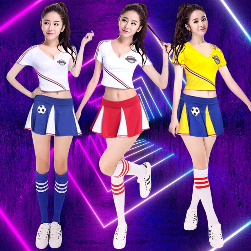 新款啦啦队演出服套装足球宝贝爵士舞蹈服装运动会开幕式表演服装