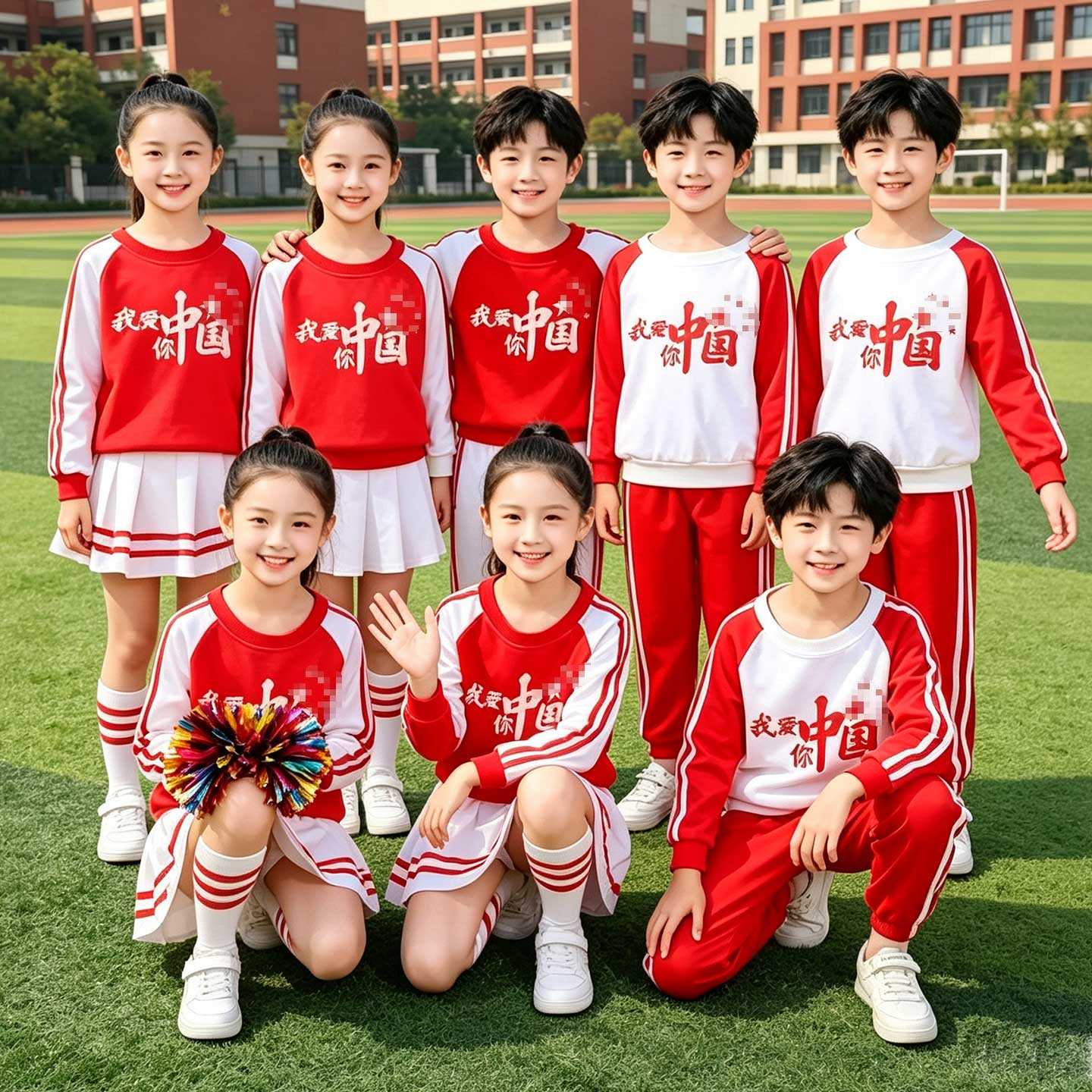 儿童演出服男女童啦啦操舞蹈服装幼儿园拉拉队舞蹈表演服大合唱服