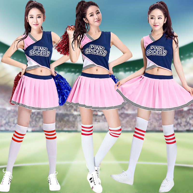 新款啦啦队服装学生运动会服装拉拉操现代爵士舞蹈嘻哈表演服套装