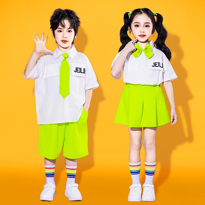 六一儿童演出服夏季中小学合唱毕业JK制服班服男女童街舞表演服装