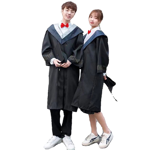 学位学士服毕业礼服大学生男女学院风工科本科文科硕士博士导师袍