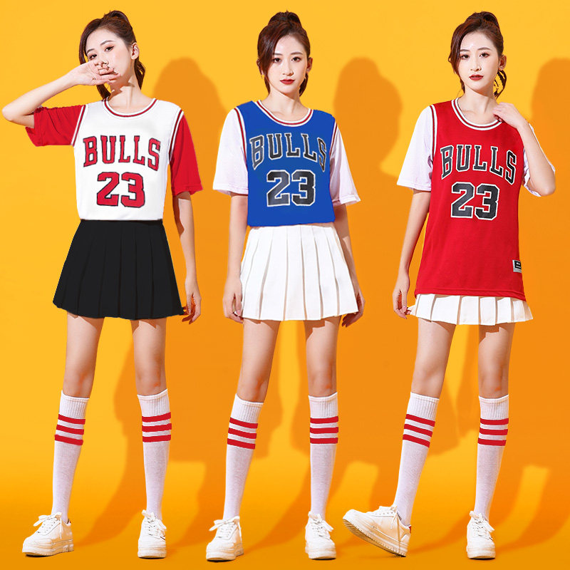 学生啦啦队成人篮球宝贝服装拉拉队健美操青春活力舞蹈女团演出服