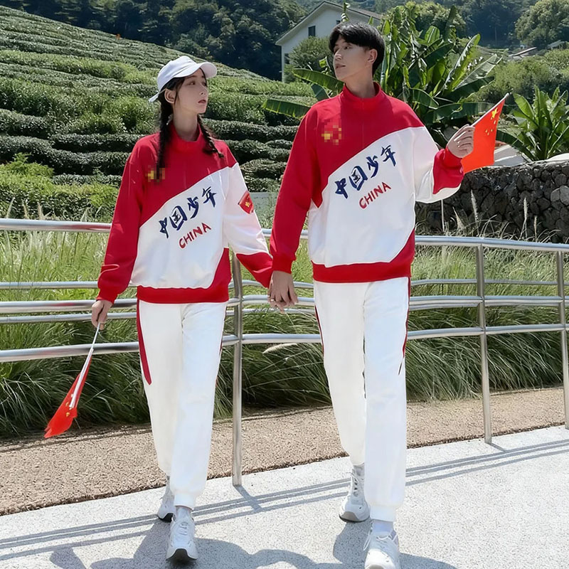 新款中国风运动会开幕式套装男女学生合唱班服春秋拉拉队演出服装