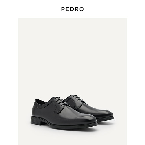 PEDRO轻便皮鞋新款男士商务牛皮系带德比鞋新郎婚鞋PM1-46600150 - 封面