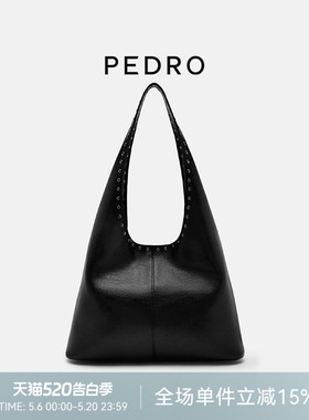 PEDRO铆钉装饰托特包女包简约气质hobo包PW2-36390019