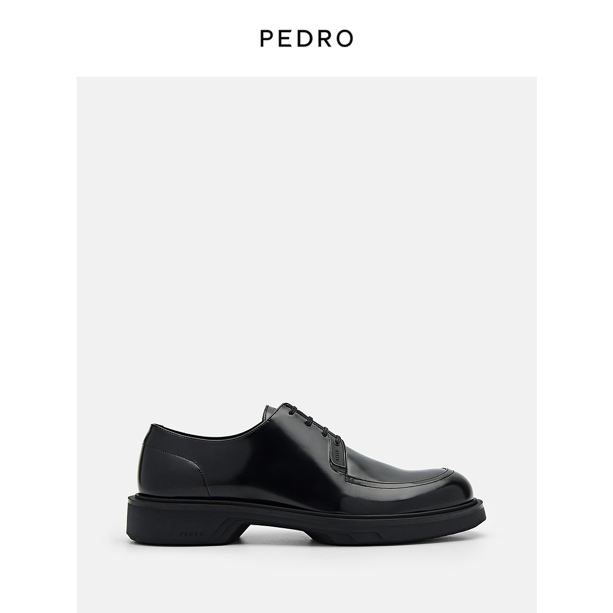 PEDRO牛皮德比鞋新品男士商务系带正装鞋皮鞋PM1-56600008