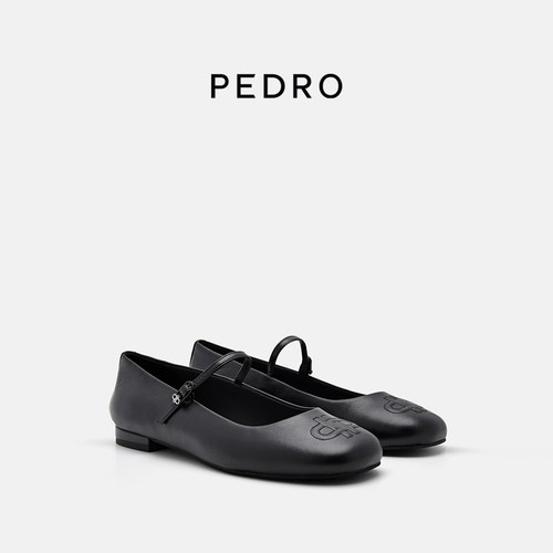 PEDRO羊皮ICON系列复古玛丽珍复古一字带圆头单鞋PW1-66760024