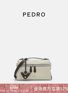 毕业礼物PEDRO牛皮斜挎包麂致系列拉链女包小方包PW2-75210181